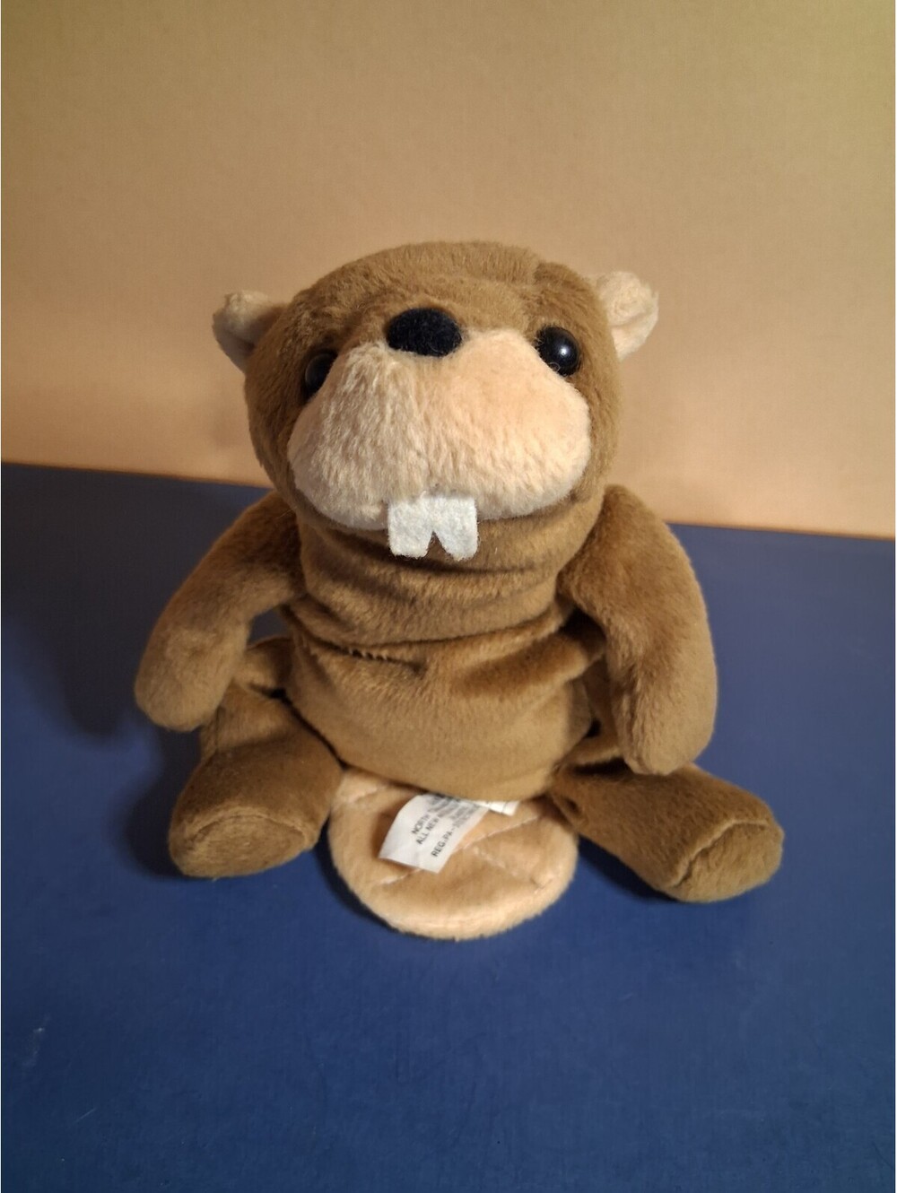 VTG Ganz Floppie Toss’ems Bucky Beaver 8" Bean Bag Animal Plush From 1996 CH1498